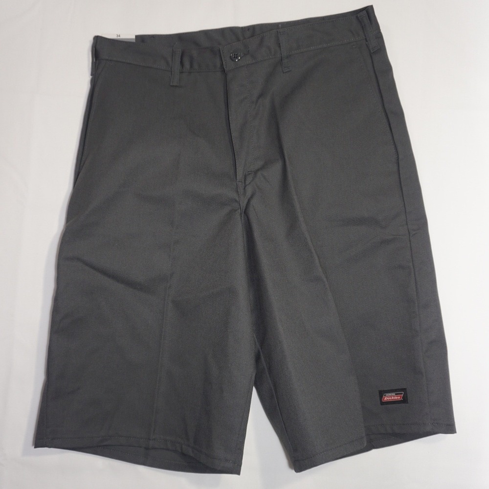 Dickies 34 Multi-Pocket Work Shorts Charcoal Gray Loose Fit 13" Inseam
